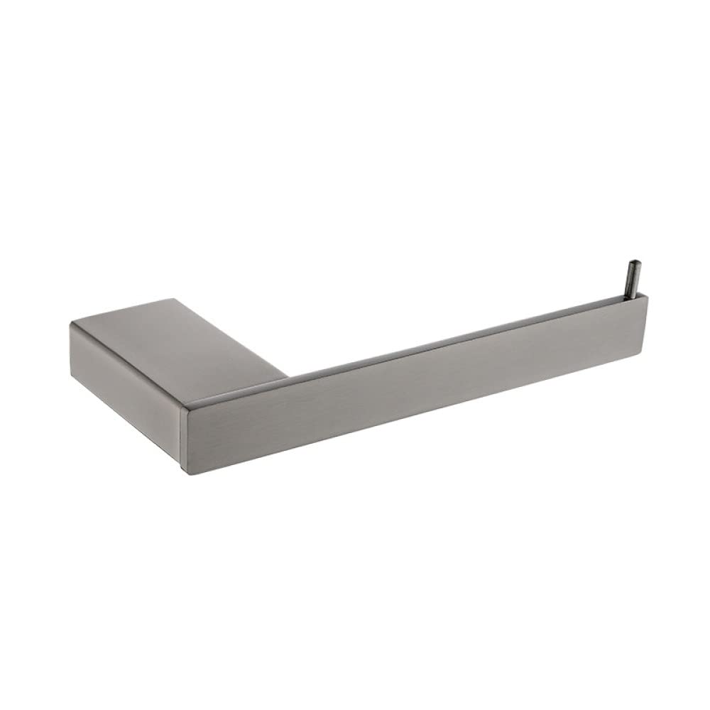 Barres porte-serviettes grises avec porte-papier et brosse WC pour salle de bain