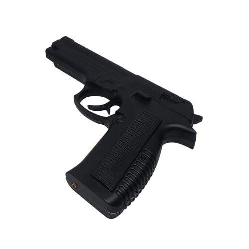Image of Gun Pistol Lighter Heavy Weight Metal Body Real and Original Like Gun Pistol for Decorative, Smoking Filled with Gas (608 Black)