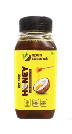 Open Coconut Bee-Free Honey from Coconut Nectar - 250 gm | Jain Friendly | No Added Sugar & Adulteration | Natural and Fresh | Low Glycemic Index | No Sugar & Fat | Non-Alcoholic | Vegan