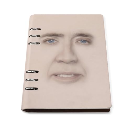 ノート ニコラス・ケイジ Nicolas Cage メモ帳 バインダーノート A5 6穴 90枚 てちょう ハードカバー メモ ンダー A5サイズ 横罫線 ??本 文房具 オフィス用品 ルーズリーフ 学生 キャンパス おしゃれ プレゼント 贈り物