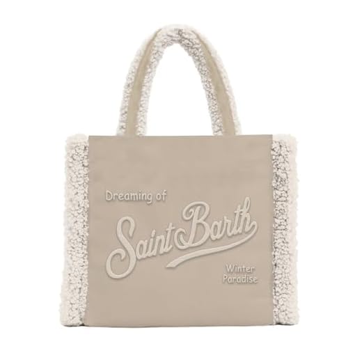 Saint Barth Borsa a mano COLETTE SHEARLING - Panna 00208I (panna, Medio)