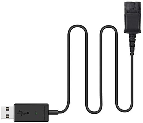 Call Center Office Headset Quick Disconnect QD Cable to USB Plug Adapter for Plantronics Headset QD Connector Plug to Any Computer Laptop VOIP Softphone