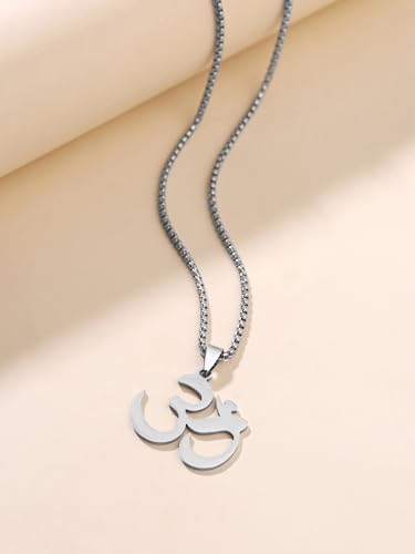 Image of Yellow Chimes Chain Pendant for Men Fashion Black Silver Pendants For Men |Shaped Pendant Necklace | Stainless Steel Chain for Men | Accessories for Men | Birthday Gift for Men & Boys