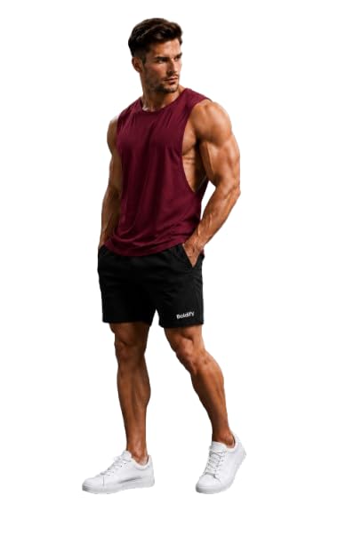 Men's Cotton Deep Armhole Tank Top Gym Vest Sleeveless Stringer-picture-17