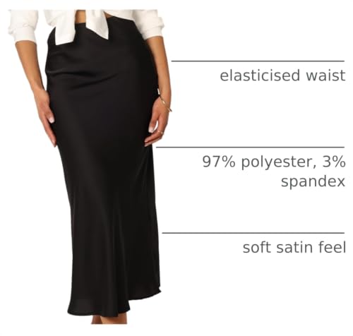 Image of Petal & Pup Women's Nellie Satin Midi Skirt