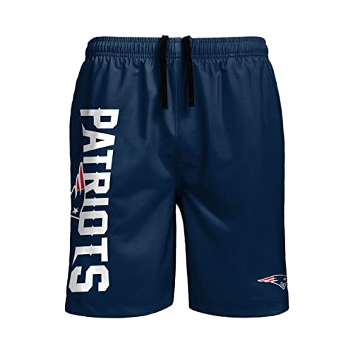 FOCO New England Patriots NFL Mens Solid Wordmark Traditional Swimming