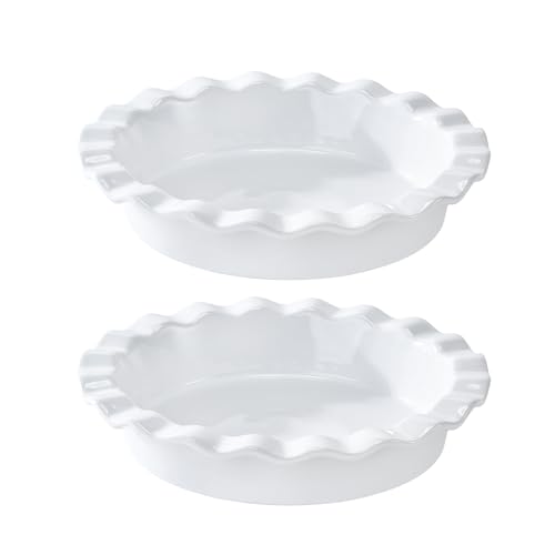 7 Best Pie Dishes for Easy Quick Desserts 2025 19 Dafuceramic Pie Pan,30 OZ Pie Plate Round Pie Dish for Baking,Pie Pan for Baking 7.5 Inch Non Stick Deep Pie Dishes for Quiche, Apple Pies,Pot Pies, Tart