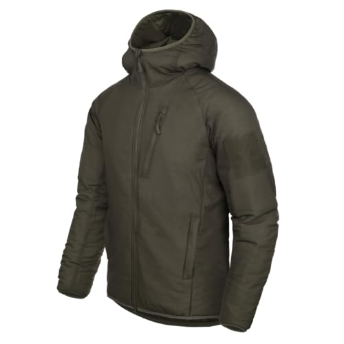 Helikontex Wolfhound Hoodie CLIMASHIELD Apex 67G, Tigra Green, Unisex, Quilted, Coat - Outdoor Enthusiasts, Campers, Military/Tactical