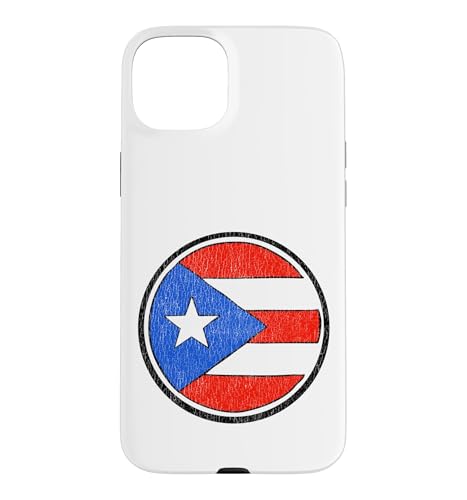 Puerto Rico Flag Retro Distressed Vibe Logo �X�}�z�P�[�X iPhone 15 Plus �p