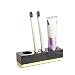 Zlw-shop Dosificador de Pasta Dental Portacepillos de Dientes multifunción Perforación Libre Estante de baño Mármol Estante de Almacenamiento Creativo Soporte de Pasta de Dientes