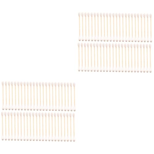 minkissy 2sets Dust Swab Cleaning Sticks Cotton Stick for Makeup Removal Skin Care and Home Cleaning 300pcs*2