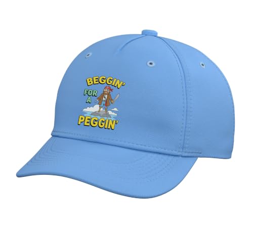 Beggin' for A Peggin' Funny Pirate Adult Humor Pun Adjustable Printed Baseball Hat, Light Blue