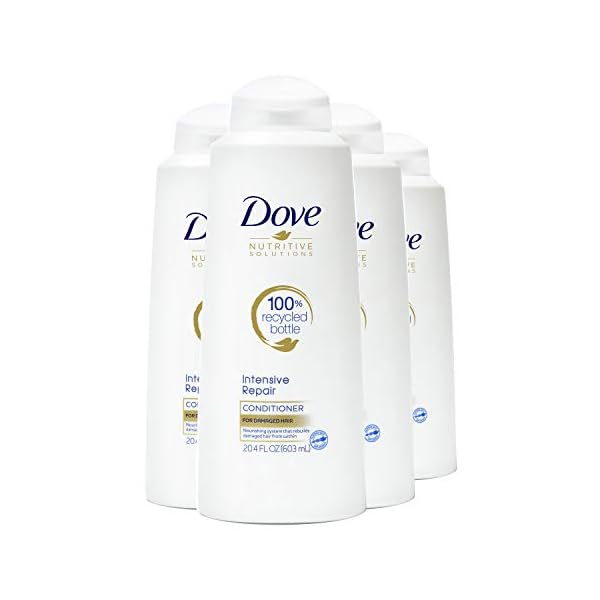 Dove Nutritive Solutions Strengthening Conditioner Intensive Repair 4 Count for Damaged Hair Deep Conditioner with Keratin Actives 20.4 oz