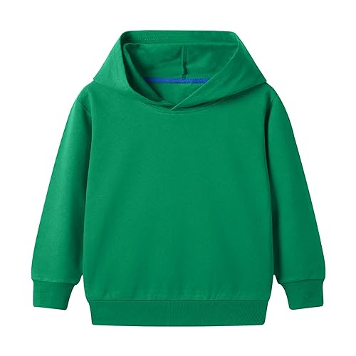 Little Boys Hoodies Size 6 Hooded Long Sleeve Cuffs Solid Color Sweatshirt Daily School Sporty Wear