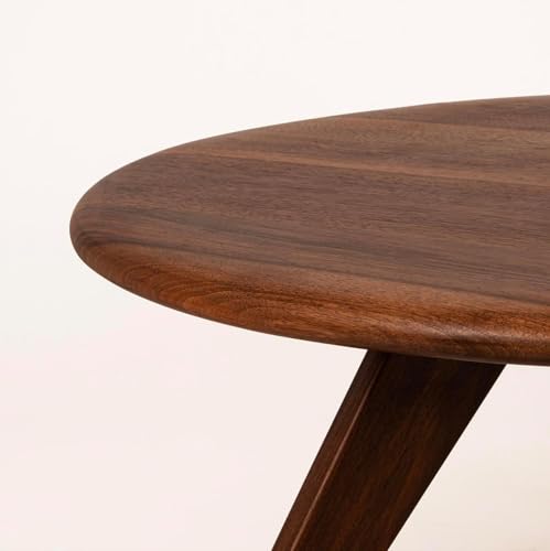 Image of Streem Furniture Solid Wood Coffee Table for Living Room, Dining Room, Bedroom, Kitchen, Office Home Decor (Round Centre Table, 55x55x40 CM)