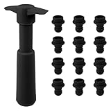 Bomba de vacío para vino con 12 tapones de vino al vacío, conservador de vino portátil, reutilizable, bomba de vacío y tapón mantiene el vino fresco, ideal como regalo (negro)