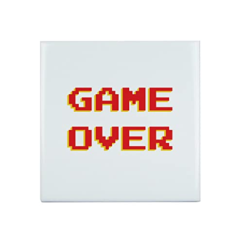 Fabulous Carreau Céramique Décoratif 20 x 20 cm - Game Over Retro Arcade Gaming Jeux Video 8 Bits