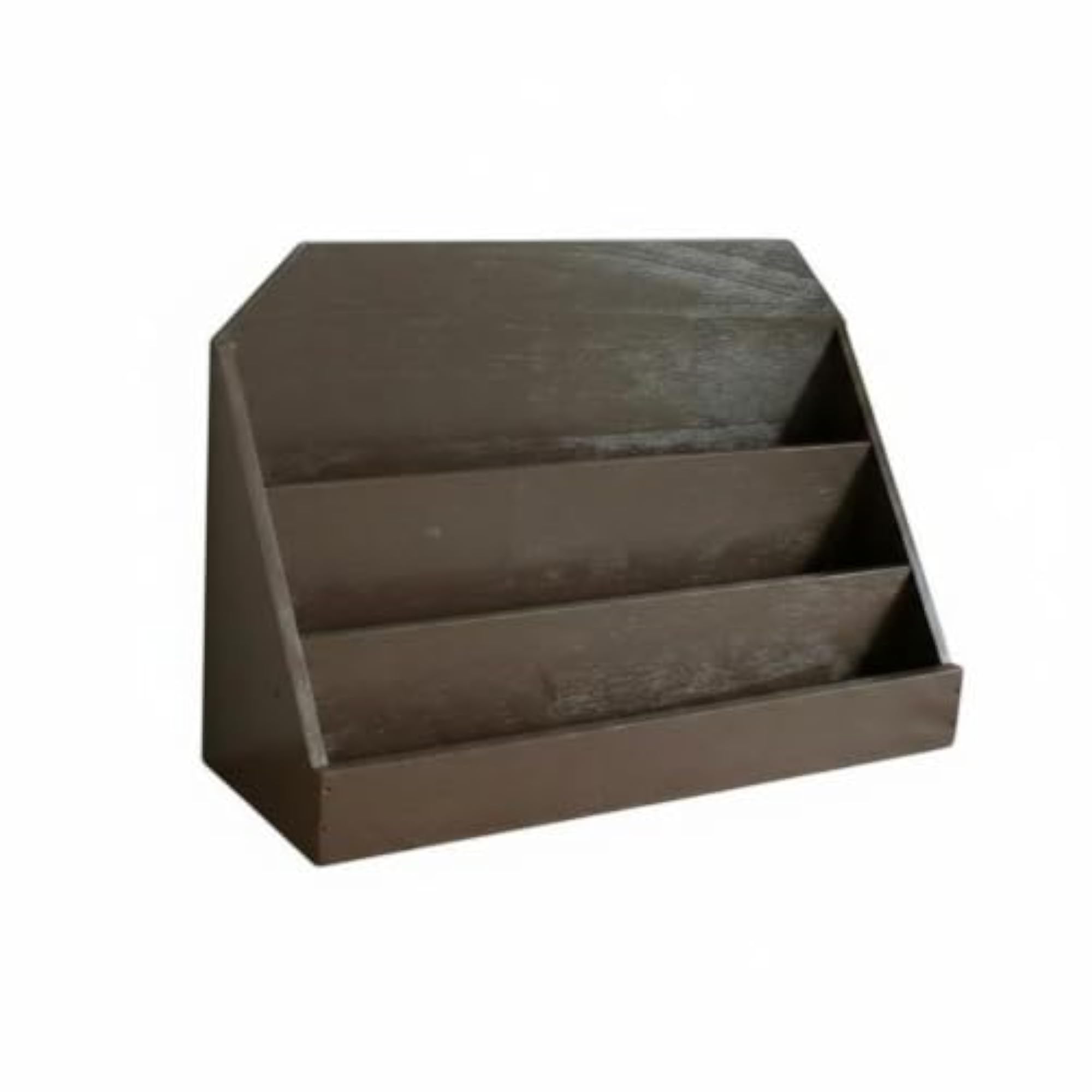 Vintage Design Wooden Magazine Rack, Three-Tier Organizer