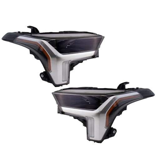 Image of TRQ Headlight Assembly Set Driver & Passenger Side TO2502317 TO2503317 Compatible with 2023-2024 Toyota Sequoia 2022-2024 Tundra