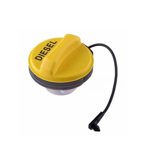 HLJMRD For Jaguar Fuel Cap Replacement, LR053666 Diesel Fuel Tank Cap for Jaguar XF, Range Rover Sport, Discovery, Evoque - Durable Fuel Cap Filler Cover(Yellow)