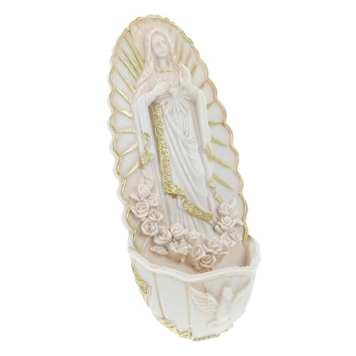 Toyvian Bénitier Mural Résine Bénitier pour Salon Église Décoration Murale Religieuse