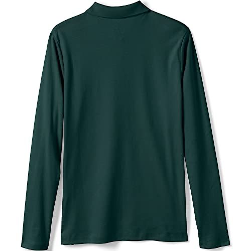 Image of Lands' End School Uniform Girls Long Sleeve Feminine Fit Interlock Polo Shirt
