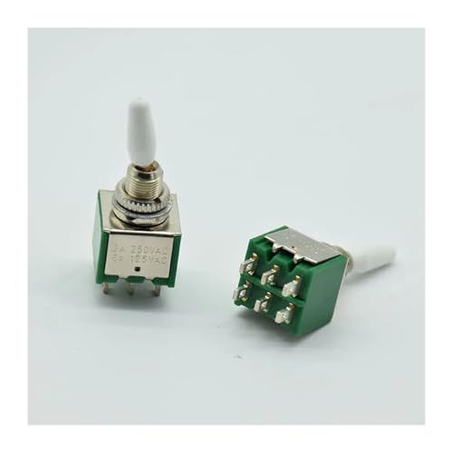 Interrupteur à bascule tripode 6 broches 2 positions 2A 250V AC