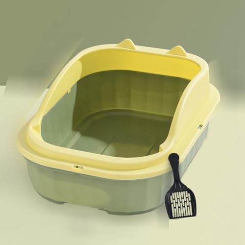 猫用トイレ本体 オープン 倒れにくい ラクラクお掃除 ゆったり広々 防水 砂の飛び散り防止 シンプル ニオイの広がり防止 お手入れ簡単 多頭猫用トイレ のびのびリラックス お出かけ 特M52*36*19(20kg内)