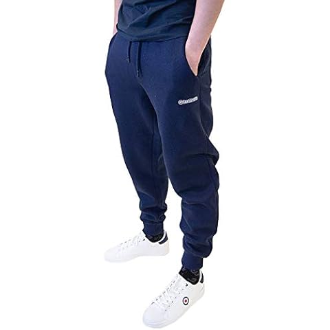 Lambretta Mens Slim Fit Retro Fleece Joggers - Navy - 2XL Cover