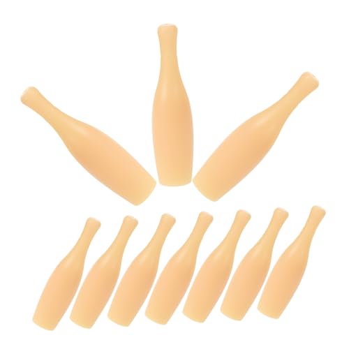 GOOHOCHY 10Pcs Bowling Pin for Tabletop Bowling Game Durable for Adults Indoor Fun Accessory for
