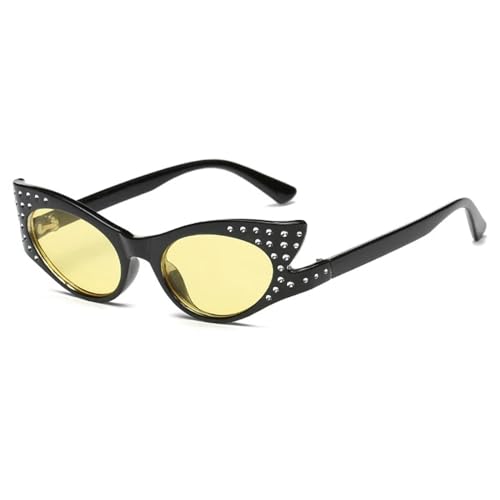 Lunettes de soleil œil de chat diamantées strass monture vintage UV400