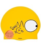 IMSPIRA Gorro Natacion Silicona SwimSon Hombre Nino Unisex Piscina Diseno Familia Amarilla Comodo Antideslizante Entrenamiento Intensivo Deporte acuatico Aguas Abiertas Aquagym Waterpolo Competicion