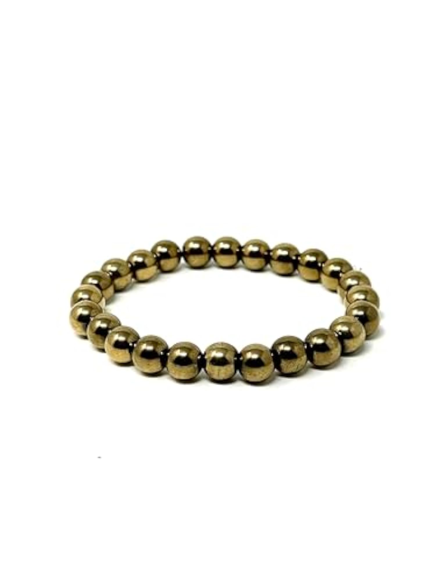 Natural Golden Hematite 8mm Healing Crystal Bracelet, Unisex