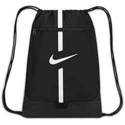 Nike Academy Gym Bag 4 NIKE Academy Gymsack, Unisex, Black/Black/White, One Size