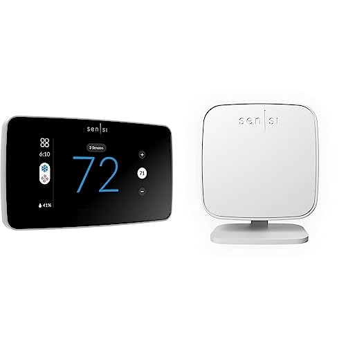 Sensi Touch 2 Smart Thermostat- White Beveled Edge & Sensi Room Sensor New 2023!