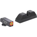 AMERIGLO UC Compatible with Glock Gen5 17,19,19X,26,45, Green Tritium Orange Outline Front, Black Serrated U Notch Rear (GL-5353)