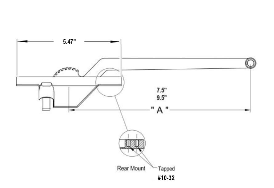Acme Face Mount Single arm Operator 9 1/2