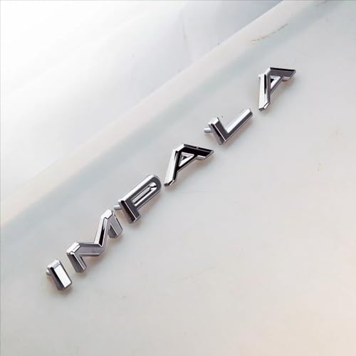 Image of 2Pcs 1964 64 Impala Quarter Panel Emblems Car Badge Letters Licensed Nameplate Replacement for Impala (Chrome)