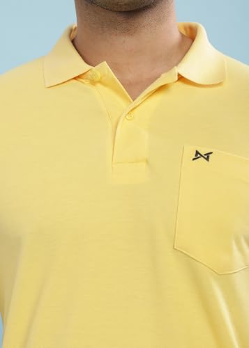 Image of Force NXT Polo Neck T-Shirt for Men Pack of 1 | Regular Fit T-Shirt for Men | Premium Super Combed Rich Cotton Polo Shirt | Men's Ultra Soft Half Sleeve T-Shirt