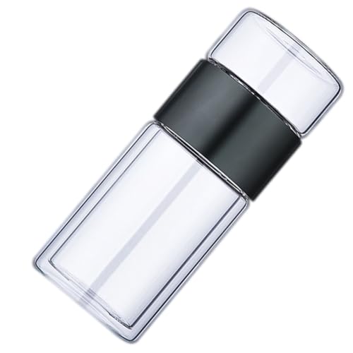 NULYLU Taza Separadora de Té y Diseño Redondo de de Doble Pared 300ml Filtro Portátil Resistente al Calor para Uso Diario