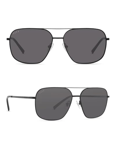 DIFF Jonas Oversized Navigator Designer Sunglasses for Men and Women UV400 Polarized