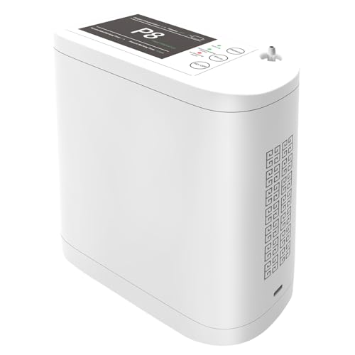 PortableO xygen G-enerator for Travel & Home Use, 1-8L, 4.85LB, 9...