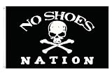 No Shoes Nation Flag Quality Polyester Bright Colors Brass Grommets 3x5 Ft No Shoes Nation Boat Flag