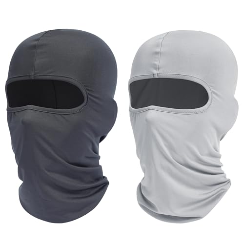 Image of ROXUN Balaclava Ski Mask, 2 Pack Summer Motorcycle UV Protection Shiesty | Cooling, UPF 50+, Unisex, Windproof, Face Mask, Neck Gaiter, Versatile Use