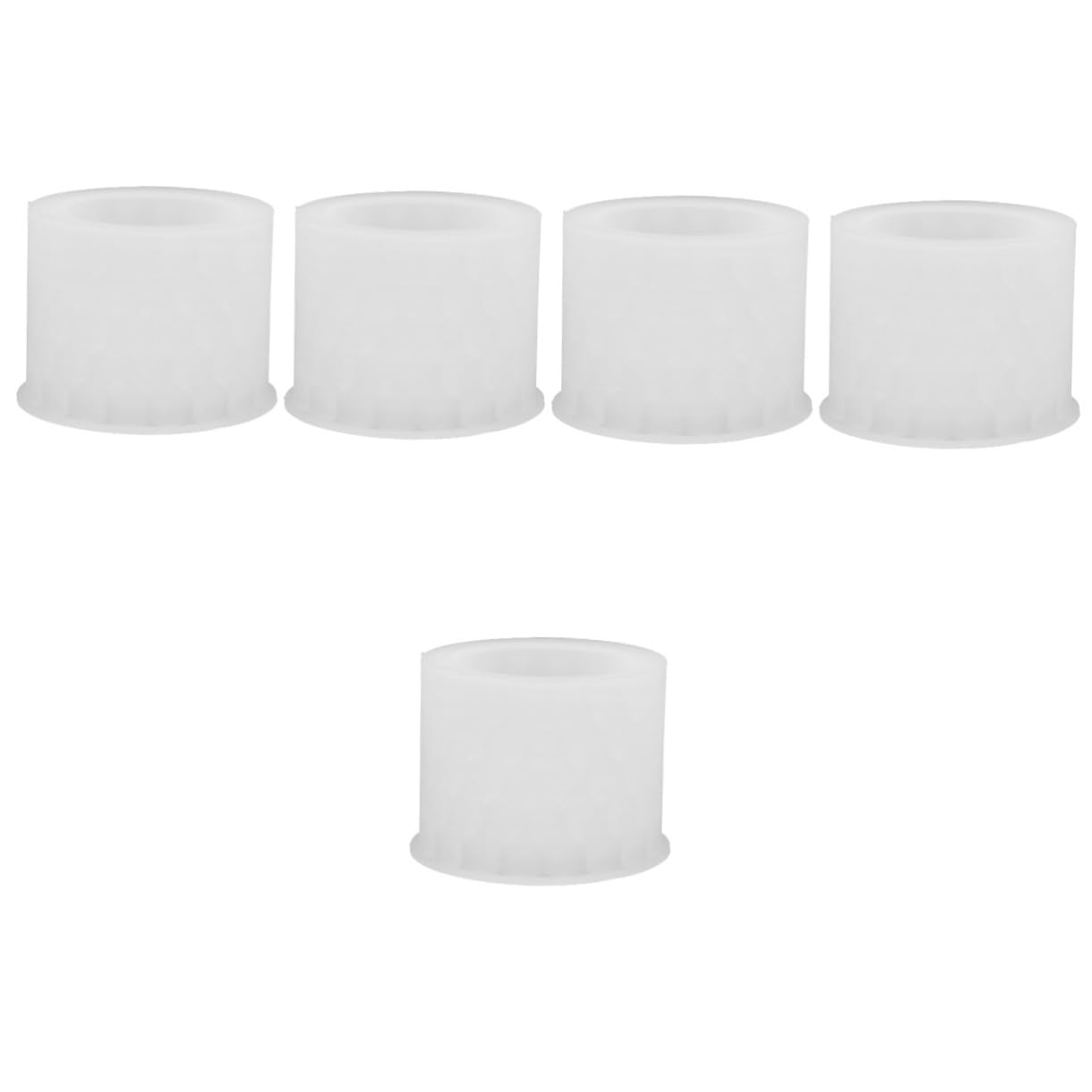 Toyvian 5 Pièces Moule en Silicone pour Pot de Fleur Petit Miel jardinière Faisant Moule moules en résine époxy moules à béton Moule d'artisanat Gel de silice Blanche