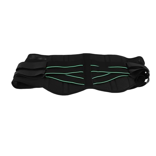 Lower Back Support Belt Compression Lumbar Support Belt for Basketball Players (Green Stripe)