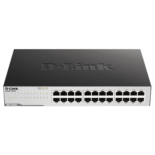 Image of D-Link 24-Port Unmanaged Gigabit Switch - 24 x Gigabit Ethernet Network - Twisted Pair - 2 Layer Supported - 5 Year Limited Warranty