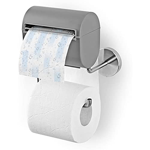 Preisvergleich Produktbild Teckey ToilettenPapierhalterung inkl. BEFEUCHTER, PAPISTERPENDER WC, KLOPAPIERHALTER WC Papierhalterung Wandmontage für Küche und Badzimmer.Konserservierungsstoffe PapierSpender