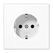 Produktbild Jung WW AL 1520 D Schuko Steckdose 16 A 250 V Serie LS alpinweiß