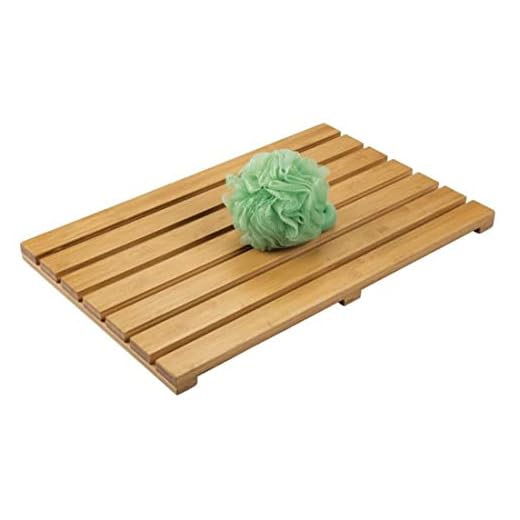 Chill House - Tapis de Bain Bois - Caillebotis en bois - Sortie de Douche en Bois - Tapis Salle de Bain Bois - Caillebotis bois Douche - 53 x 36 cm.